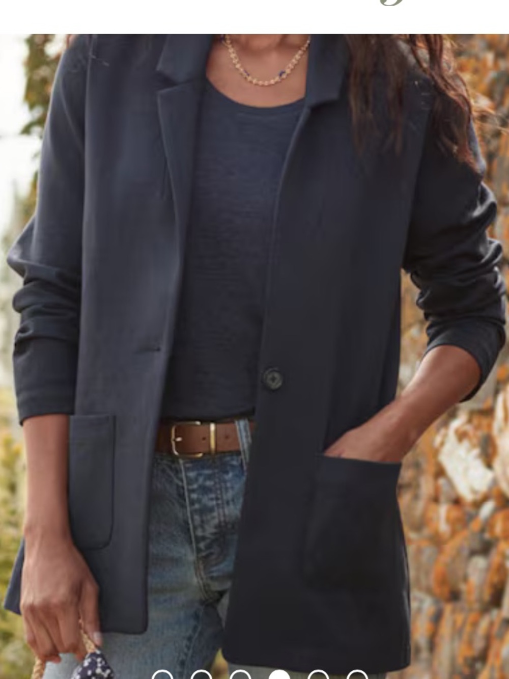 Garnet Hill Knit Relaxed Blazer